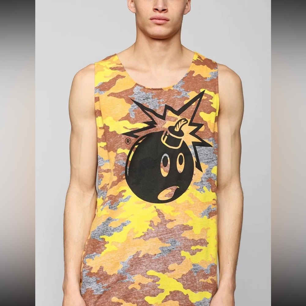 The Hundreds Les Sins Tank Top Orange Camo SZ MD-XL NWT MSRP $38